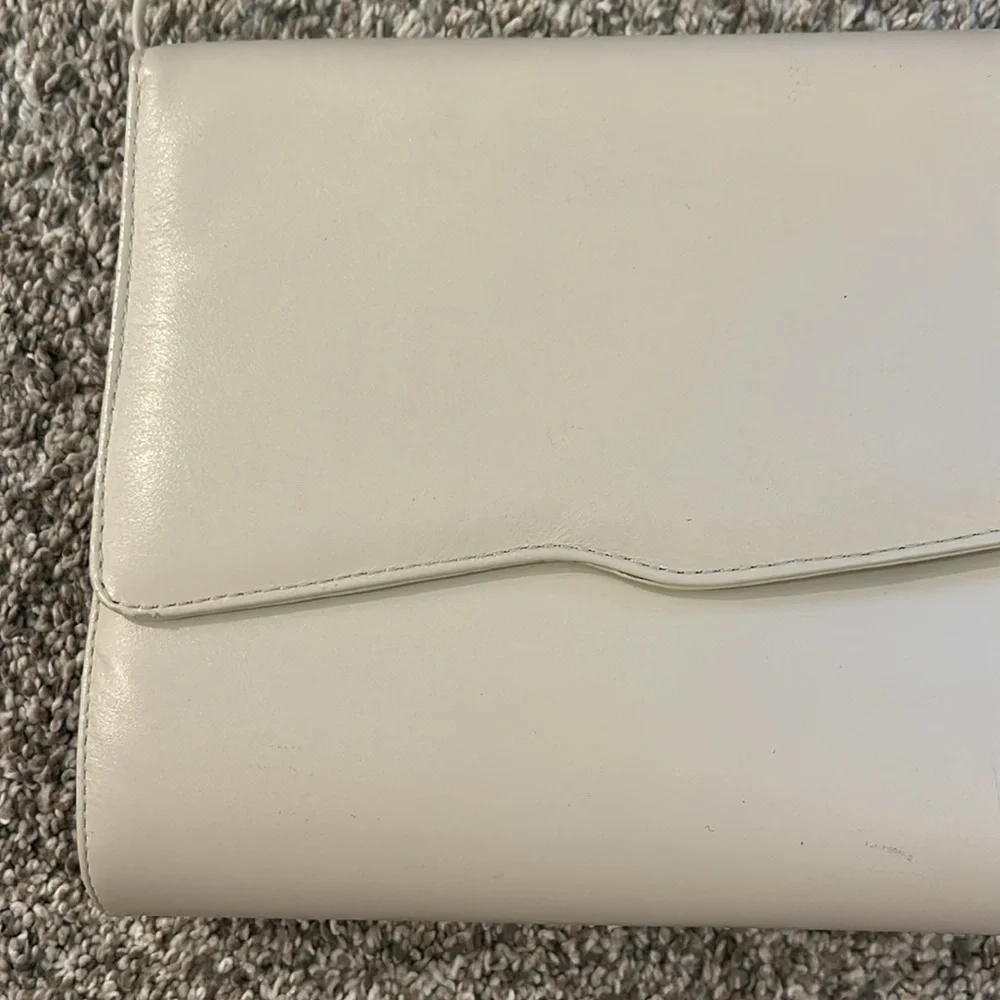 Vintage 80s Musa Leather cream-colored clutch Purse - Picture 3 of 8